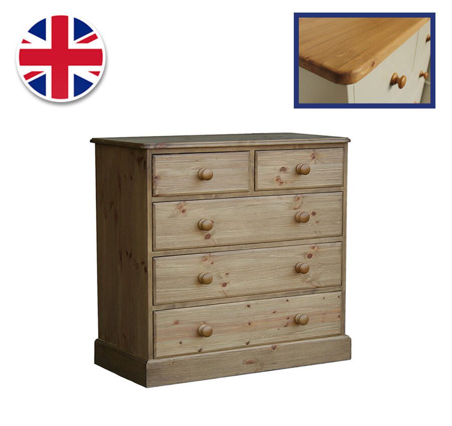 Pine and Painted Chest 36'' 2 Over 3