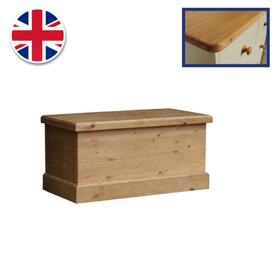 Pine and Painted Blanket Box 36''