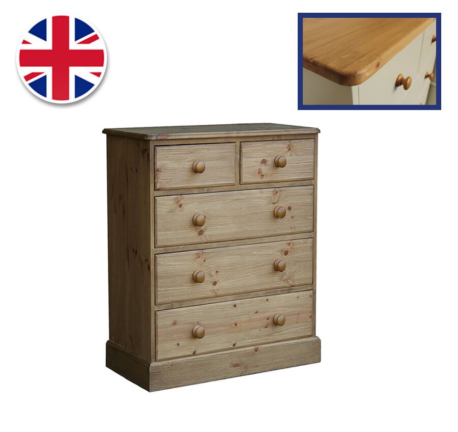 Pine and Painted Chest 30'' 2 Over 3
